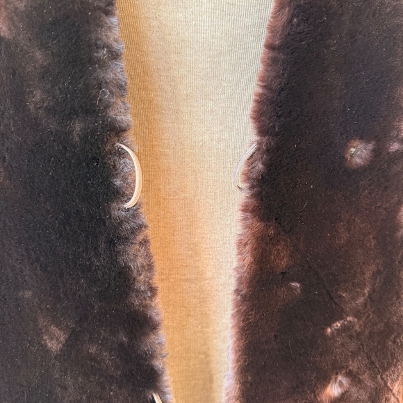 Luxe Vintage 60s Brown Mouton Fur Coat w/ Mink Collar Hudsons Bay Company - Picture 7 of 14